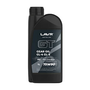 Трансмиссионное масло GT GEAR OIL 75W-90 GL-4 LAVR motoline, 1 л